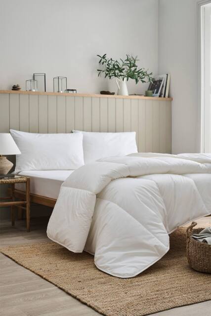 CHRISTY Classic Filled Hollowfibre 4.5 Tog Duvet in White - Size: Double - image 1