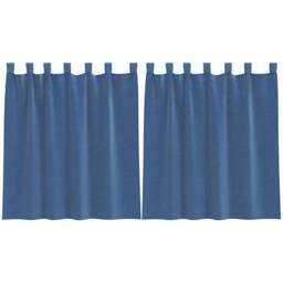 Berkfield Home Voile Curtains with Loops 2 pcs Royal Blue 140x140 cm - thumbnail 3