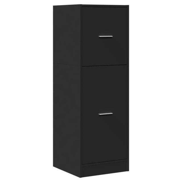 Berkfield Home Elegant Apothecary Cabinet Black 40x41x118 cm Engineered Wood - Size: 40 x 41 x 118 cm - image 1