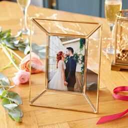 Paper High Anjana Reclaimed Glass & Gold Metal Photo Frame - Size: Small - thumbnail 3