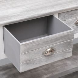 Berkfield Home Sideboard Antique Grey 108x30x76 cm Solid Paulownia Wood - Size: 108 x 30 x 76 cm - thumbnail 6