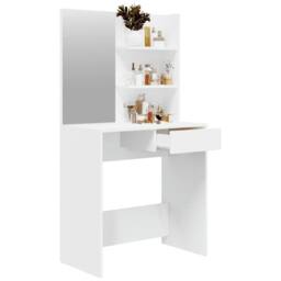 Berkfield Home Modern Dressing Table with Mirror White 74.5x40x141 cm - thumbnail 5