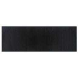 Berkfield Home Rug Rectangular Black100x300 cm Bamboo in Black - Size: Medium