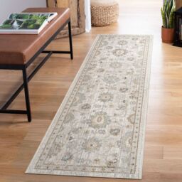 Desire Rugs Maia Washable Lagoon Floral Traditional Area Rug Non-Slip Living Room in Beige - Size: 60 cm x 220 cm - thumbnail 5