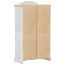Berkfield Home Wardrobe Corona White 102x52x186 cm Solid Wood Pine - Size: 102 x 52 x 186 cm - thumbnail 6
