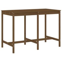 Berkfield Home Beautiful 7 Piece Garden Bar Set Honey Brown Solid Wood Pine - thumbnail 6