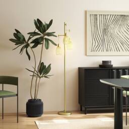 Wyld Haus Rodi 3 Light Industrial Floor Lamp Gold Tone - thumbnail 9