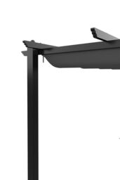 Living and Home 13x13ft Aluminium Pergola with Retractable Roof in Light Grey - thumbnail 9