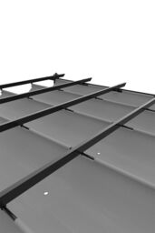 Living and Home 13x13ft Aluminium Pergola with Retractable Roof in Light Grey - thumbnail 7