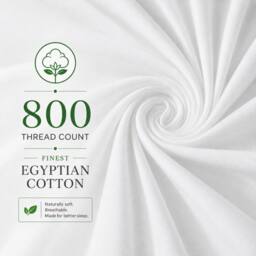 Pamposh 800 Thread Count Cotton Sateen Duvet Cover Sets Embroidered in White - Size: King - thumbnail 3