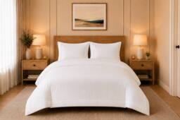 Pamposh 800 Thread Count Cotton Sateen Duvet Cover Sets Embroidered in White - Size: King
