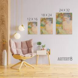 "Artery8 Mrs Marie Jeannette Floral Portrait Canvas Wall Art Print Toorop - Size: W18"" x H24""" - thumbnail 4