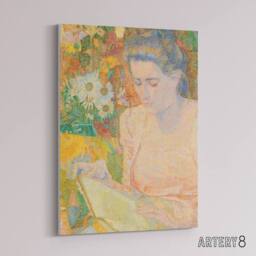 "Artery8 Mrs Marie Jeannette Floral Portrait Canvas Wall Art Print Toorop - Size: W18"" x H24""" - thumbnail 2
