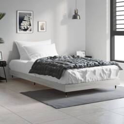 Berkfield Home Bed Frame Grey Sonoma 90x200 cm Engineered Wood - thumbnail 3