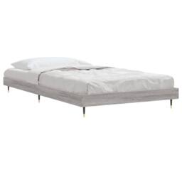 Berkfield Home Bed Frame Grey Sonoma 90x200 cm Engineered Wood - thumbnail 4