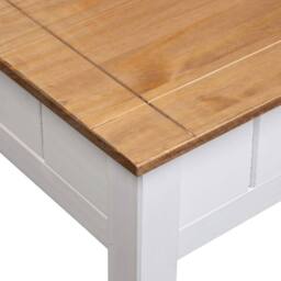 Berkfield Home Classic Coffee Table White 100x60x45 cm Solid Pine Wood Panama Range - Size: 100 x 60 x 45 cm - thumbnail 7