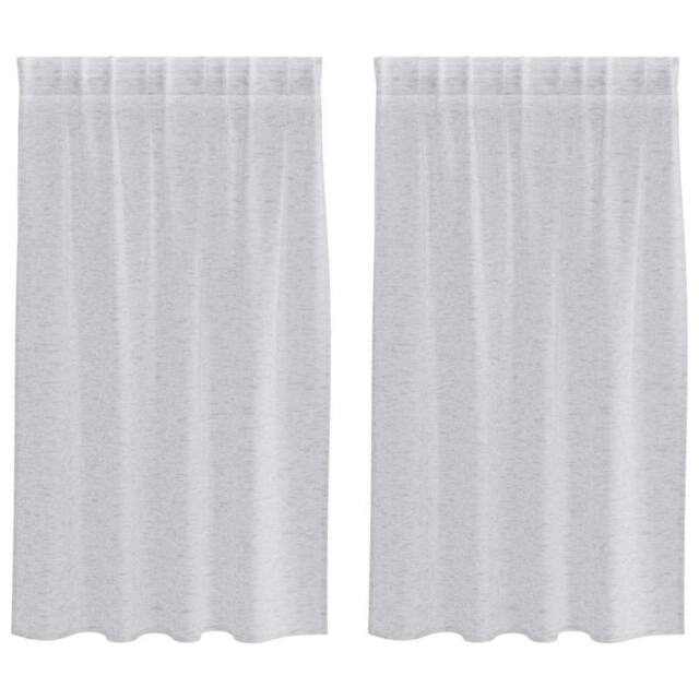 Berkfield Home Curtains with Curtains 2 pcs Light gray 140 x 140 cm Polyester in Light Grey - image 1