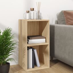 Berkfield Home Vinyl Storage Box Sonoma Oak 71x34x36 cm Engineered Wood in Brown - Size: 71 x 34 x 36 cm - thumbnail 3