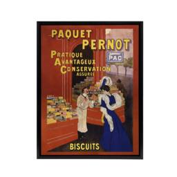 "Artery8 Biscuits Pernot Vintage Advert Framed Canvas Wall Art Print Cappiello in Red - Size: W12"" x H16""" - thumbnail 1