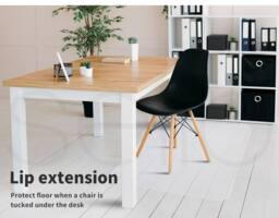 Marlow Office Chair Desk Mat Floor Computer Carpet Protector PVC Clear - thumbnail 3
