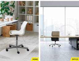 Marlow Office Chair Desk Mat Floor Computer Carpet Protector PVC Clear - thumbnail 8