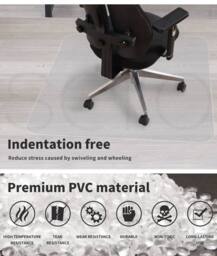 Marlow Office Chair Desk Mat Floor Computer Carpet Protector PVC Clear - thumbnail 5