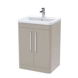 Balterley Aldershawe 2 Door Vanity Unit, Ceramic Basin, 600mm, Pebble Grey