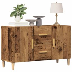 Berkfield Home Sideboard Old Wood 100x36x60 cm Engineered Wood in Brown - Size: 100 x 36 x 60 cm - thumbnail 1