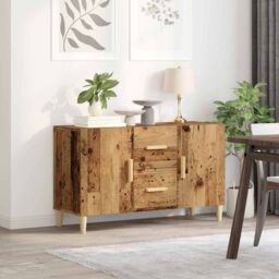 Berkfield Home Sideboard Old Wood 100x36x60 cm Engineered Wood in Brown - Size: 100 x 36 x 60 cm - thumbnail 3