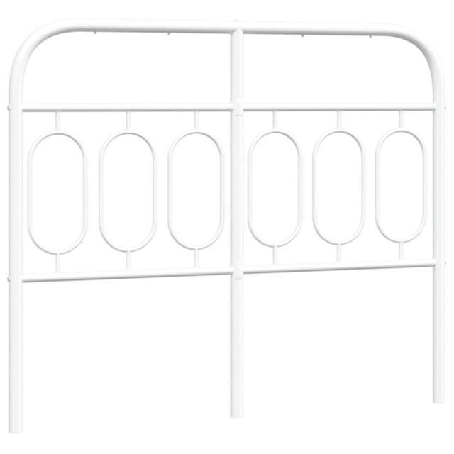 Berkfield Home Metal Headboard White 120 cm - image 1