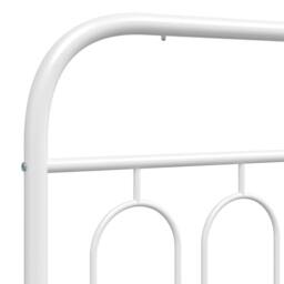Berkfield Home Metal Headboard White 120 cm - thumbnail 5