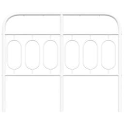 Berkfield Home Metal Headboard White 120 cm - thumbnail 4