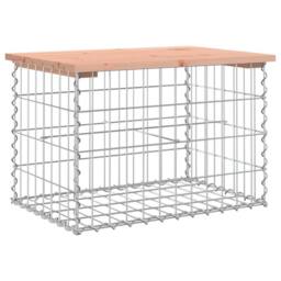 Berkfield Home Garden Bench Gabion Design 63x44x42 cm Solid Wood Douglas in Brown - Size: 63 x 44 x 42 cm - thumbnail 1
