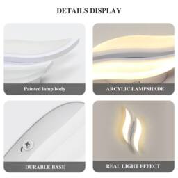 Pheashine White 29cm Rectangular LED Wall Light 20W 3000K 2300LM Acrylic - thumbnail 6