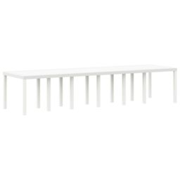 Berkfield Home 13 Piece Garden Dining Set with Cushions White Poly Rattan - thumbnail 4