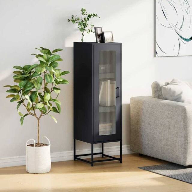 Berkfield Home Highboard Anthracite 36x39x123 cm Cold-rolled Steel in Charcoal - Size: 36 x 39 x 123 cm - image 1