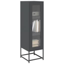 Berkfield Home Highboard Anthracite 36x39x123 cm Cold-rolled Steel in Charcoal - Size: 36 x 39 x 123 cm - thumbnail 2