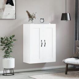 Berkfield Home Wall Mounted Cabinet White 69.5x34x90 cm Engineered Wood - thumbnail 3