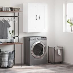 Berkfield Home Wall Mounted Cabinet White 69.5x34x90 cm Engineered Wood - thumbnail 1
