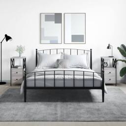 Berkfield Home Bedside Cabinets 2 pcs Grey Sonoma 34x35.5x70 cm Engineered Wood - thumbnail 2