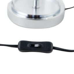 First Choice Lighting Aura - Chrome with Glass Column Table Lamp Base in Silver - thumbnail 4