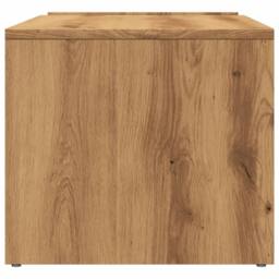 Berkfield Home Coffee Table Artisian Oak 90x45x35 cm Engineered Wood in Brown - Size: 90 x 45 x 35 cm - thumbnail 5