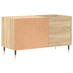 Berkfield Home Record Cabinet Sonoma Oak 85x38x48 cm Engineered Wood in Light Brown - Size: 85 x 38 x 48 cm - thumbnail 6
