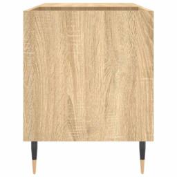 Berkfield Home Record Cabinet Sonoma Oak 85x38x48 cm Engineered Wood in Light Brown - Size: 85 x 38 x 48 cm - thumbnail 5
