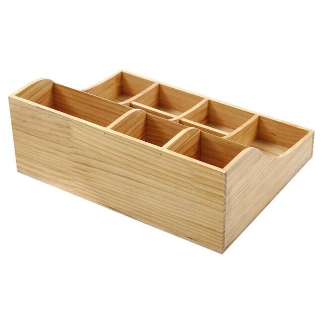 FLAVORA Pine Condiment Organizer with 9 Compartment in Natural - Size: 500mm - image 1