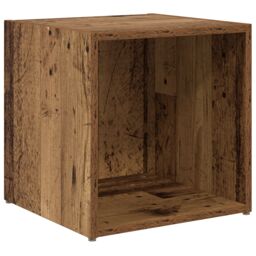 Berkfield Home TV Cabinets - 4 pcs Old Wood - 37 x 35 x 37 cm - Engineered Wood in Brown - thumbnail 5