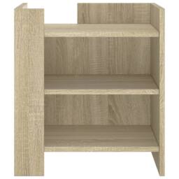 Berkfield Home Decorative Bedside Cabinet Sonoma Oak 45x50x50 cm Engineered Wood in Light Brown - Size: 45 x 50 x 50 cm - thumbnail 4