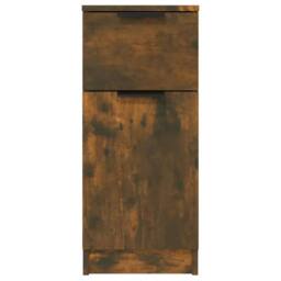 Berkfield Home Sideboard Smoked Oak 30x30x70 cm Engineered Wood in Brown - Size: 30 x 30 x 70 cm - thumbnail 7