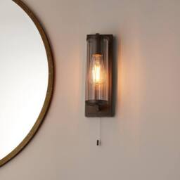 Netlighting 'COMO' Non Dimmable Stylish Contemporary Bathroom Glass Wall Lamp in Brown - thumbnail 5
