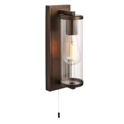 Netlighting 'COMO' Non Dimmable Stylish Contemporary Bathroom Glass Wall Lamp in Brown - thumbnail 1